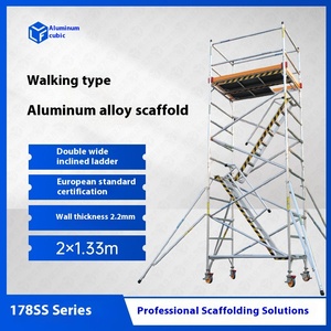 Escalera de doble ancho inclinada moderna de 20 grados, marco de escalada grueso de 2-10 metros, andamios de suministro directo de fábrica para móviles - Product Image 4