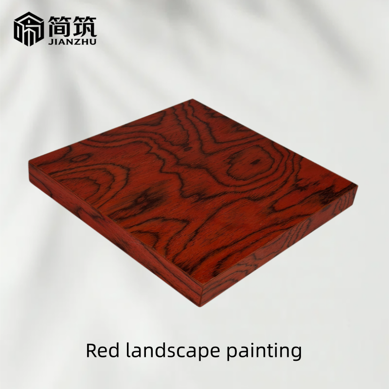 pintura de paisaje rojo