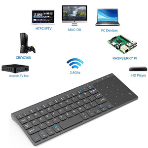 Teclado numérico Delgado 2 en 1, teclado modelo Daul inalámbrico de 2,4G con ratón táctil numérico para Windows, escritorio, portátil, PC, TV Box