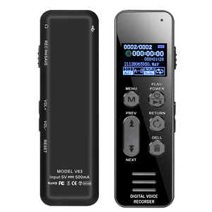V63 Audio <strong>Recorder</strong> Digital Display Screen Sound-activated <strong>Recorder</strong> Built-in Mic Multi-language Line-in Recording - Product Image 2