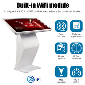 Màn hình cảm ứng đa tầng màn hình đứng hiển thị quảng cáo LCD thông tin tương tác <span class=keywords><strong>kiosk</strong></span> cho ngân hàng khách sạn trung tâm mua sắm - Product Image 3