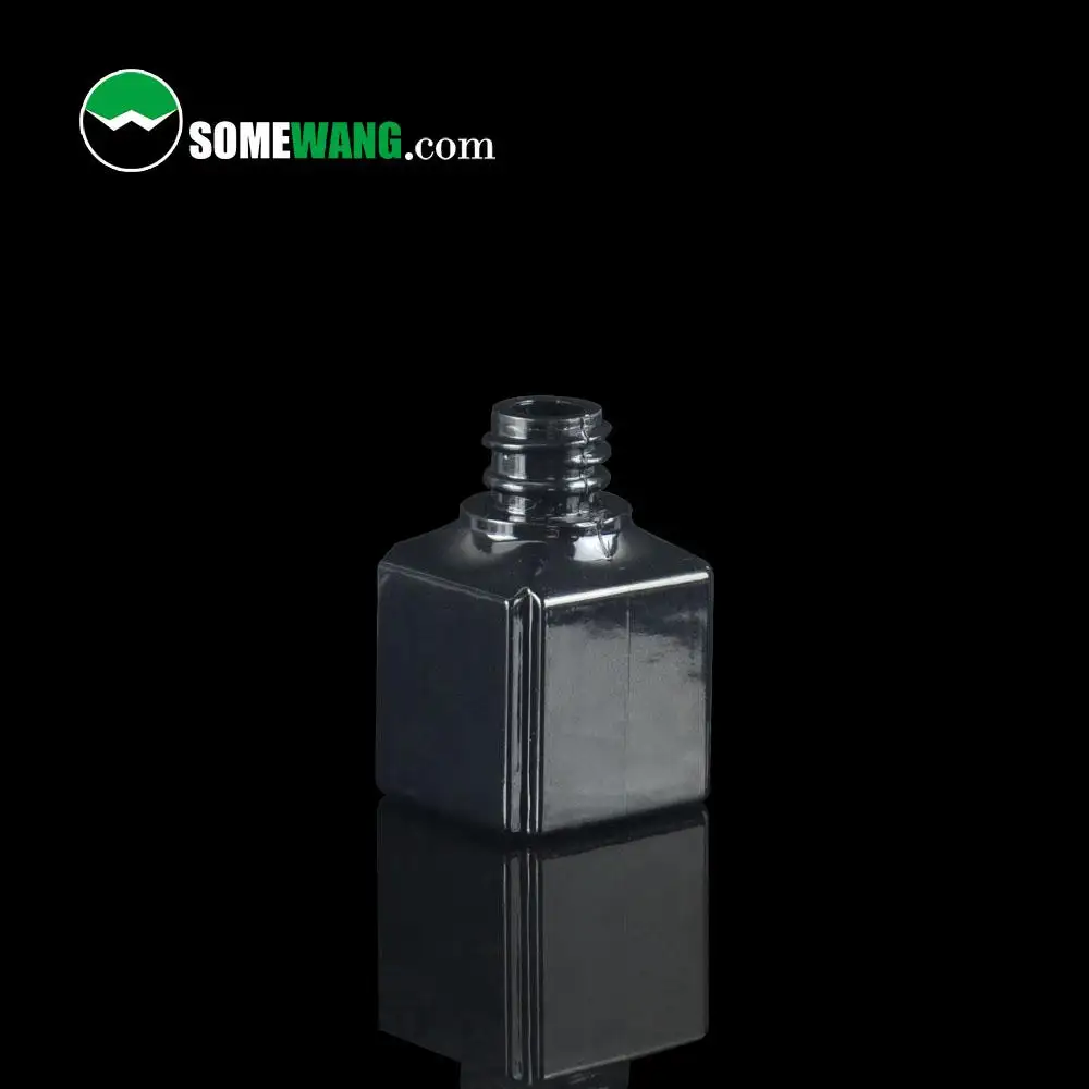 16ML Mini Small PETG Unique Square Skin Care Bottle Black PETG Cosmetic Emulsion Bottle