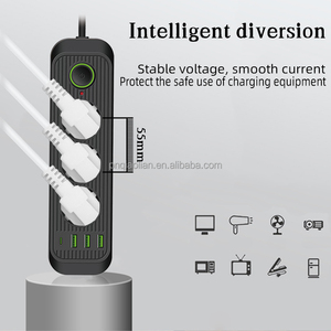 Regleta doméstica francesa multifuncional con enchufe inteligente y USB para uso en la oficina, venta al por mayor con enchufe y enchufe - Product Image 2