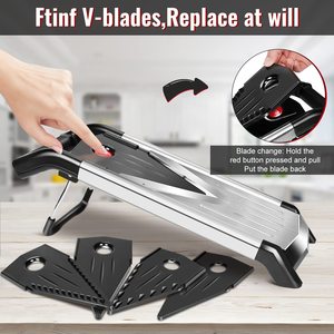 <strong>5</strong>-in-<strong>1</strong> Stainless Steel Vegetable Chopper Onion Garlic Peeler Potato Masher Tomato Cutter Cheese Grater Lemon Slicer Tool Set - Product Image 3