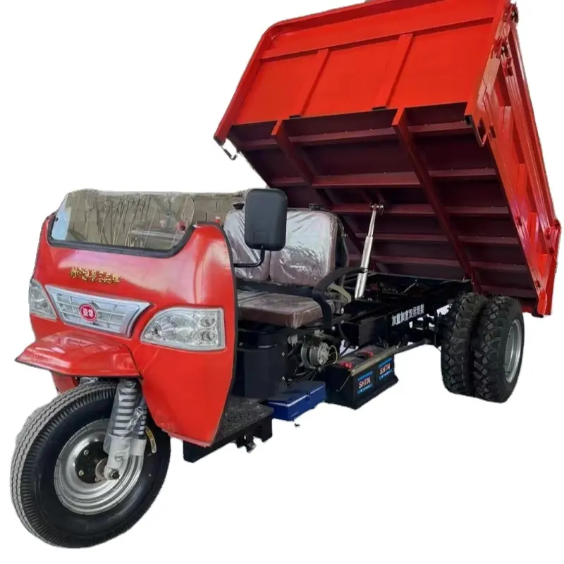 Three-door tricycles cargo cabin motor tricycle 3 wheel diesel dump truck