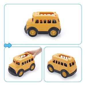 キッズプレイ車両フリーホイール車初期教育赤ちゃんBPA無料リサイクルおもちゃ漫画スクールバス総モーターを改善するために
