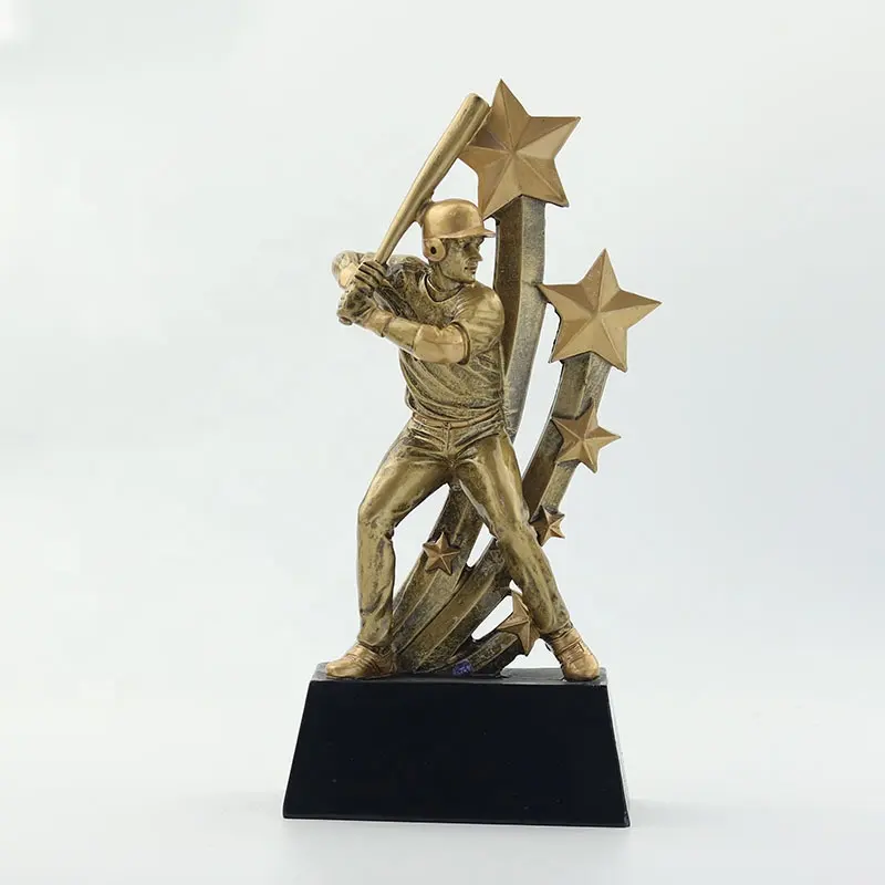 goldene gewinner-tropfe aus kunstharz andere sportliche baseballfiguren baseballhandschuhe souvenirs becher trophée