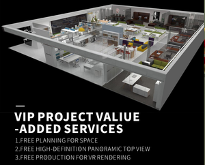 Zitai Bàn Nhân Viên Modular Workstation 6 Người Workstation Bàn Bàn Nội Thất Văn Phòng Nhân Viên Nhân Viên Bàn Với Kệ Và Ngăn Kéo - Product Image 4