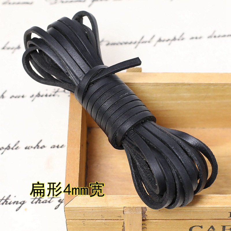 Flat 4mm black 5 meters