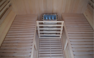 2024 Ventas calientes Diseño moderno Sauna de vapor húmedo interior para 2 personas Madera de cicuta maciza con sistema de control por computadora - Product Image 6