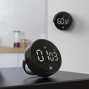 EMAF Round Rotary Setting Digital Kitchen <strong>Timer</strong> Strong Magnetic Countup Countdown <strong>Timer</strong> Table Pomodoro <strong>Timer</strong> for Seniors Kids - Product Image 1