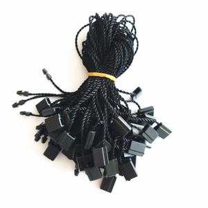 Polyester Product <strong>String</strong> Luxury Cloth <strong>Tags</strong> Seal <strong>String</strong> With Embossed logo <strong>Plastic</strong> Seal Hang <strong>Tag</strong> <strong>String</strong>