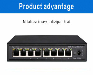 Ancho de banda de 20Gbps 14,44 M Reenvío de paquetes 2,5 M Cache 8 puertos conmutador de gestión de página web conmutador de red VLAN Gigabit - Product Image 5