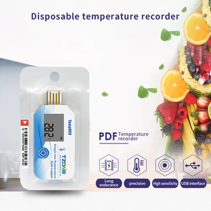 Registrador de temperatura USB TempU09, registrador de datos de temperatura de un solo uso, 32000 puntos, reportero PDF, Monitor de temperatura para almacenamiento en almacén - Product Image 2