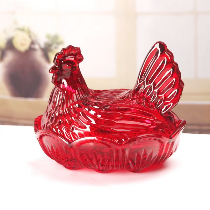 small rooster-red