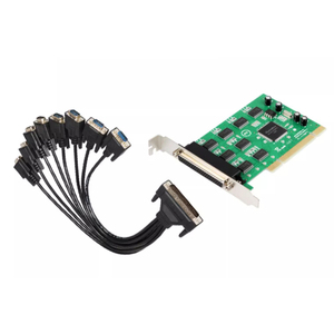 PCI a tarjeta de puerto serie Tarjeta COM RS232 de 8 puertos Enviar 1 Arrastre 8 Puerto serie Cable DB9 - Product Image 1