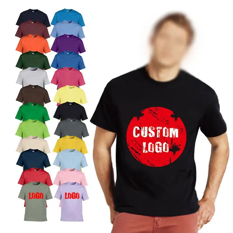 Oem Groothandel Custom Logo Afdrukken 100% Katoen Oversize Tshirt Mannen Baggy Vlakte Afdrukken Polyester Tee Hennep T-shirt