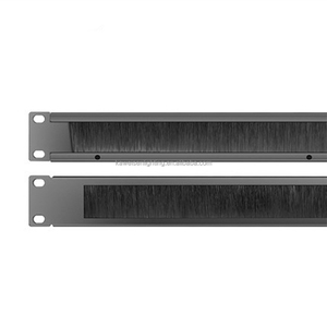 オリジナル工場供給1u鉄ケーブルマネージャーネットワークブラシストリップネットワーク19 "ブラシパネルケーブル管理ブラシケーブルオーガナイザー