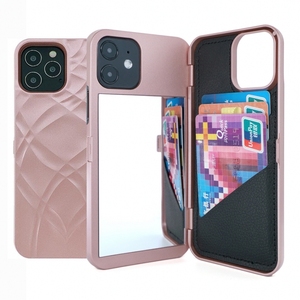 卡槽钱包镜子手机后盖翻盖外壳，适用于iPhone 13 12 11 XS Max XR X 6 6S 7 8 Plus SE2 11 12 13 Pro Max 12 mini - Product Image 1