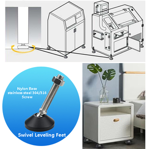 <strong>Leveling</strong> <strong>Feet</strong> M10 Adjustable <strong>Table</strong> <strong>Feet</strong> Threaded Screw Levelers <strong>Foot</strong> Stainless Steel for Furniture Legs With Nylon Base Dia 50mm - Product Image 4