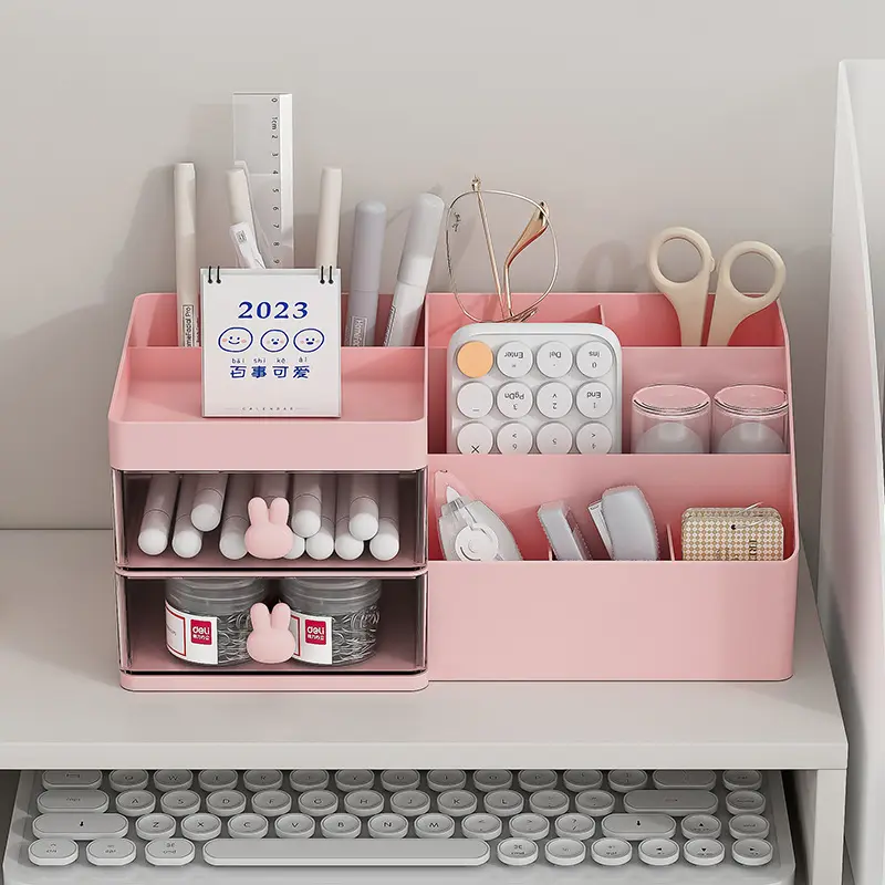 Choix amusant multi fonction maison cosmétique beauté maquillage organisateur bureau organisateur maison tenir produits en plastique bureau boîte de rangement