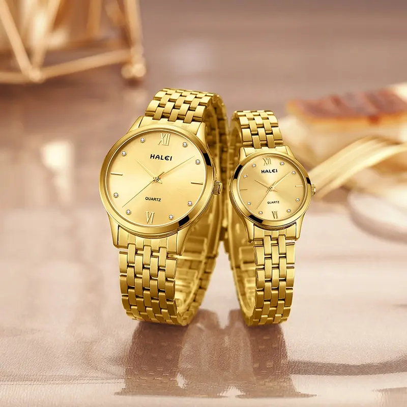 STAR RUDDER 551ML日本のムーブメントゴールド腕時計、高品質のカップルウォッチセットギフト、豪華なゴールドウォッチメンズ腕時計