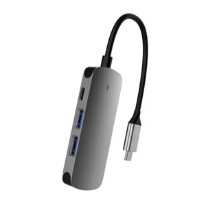 <strong>USB</strong> <strong>C</strong> Hub Multiport <strong>Adapter</strong> 4 in 1 with HDTV 4K <strong>Type</strong>-<strong>c</strong> 3.0 Ports and 100W Power Delivery Qianji HUB 5 in 1 for Laptop MacBook - Product Image 2