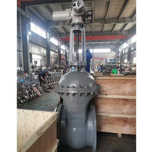 法兰端水闸阀WCB DN400 PN16对接焊接电动气动上升杆法兰端水闸阀 - Product Image 6