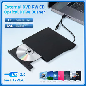 USB 3.0 Type-C 2-in-1超薄便携式光盘驱动器CD-RW DVD-ROM DVD刻录机用于PC笔记本电脑台式机