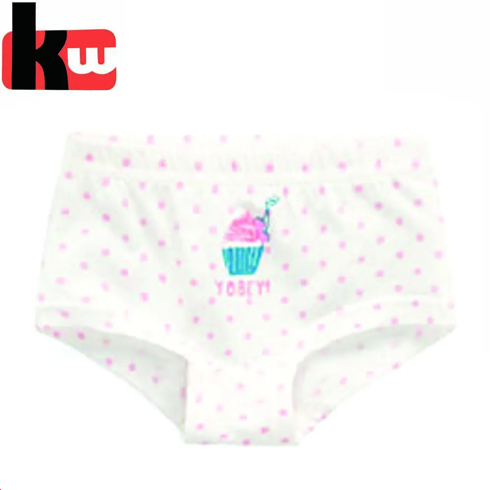 Cueca infantil de algodão, roupa íntima para meninas