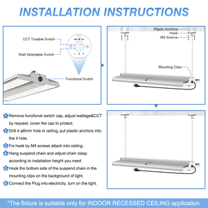 Ce Linear Led lineer tavan lambası proje armatür 80w 120w 160w 240w 300w 350w 400w 135lm/w sensör kontrol atölyesine kadar - Product Image 5