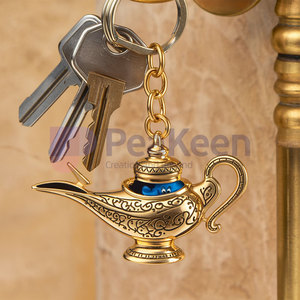 免费设计定制软硬搪瓷金属钥匙链阿拉丁魔术灯装饰钥匙链 - Product Image 4