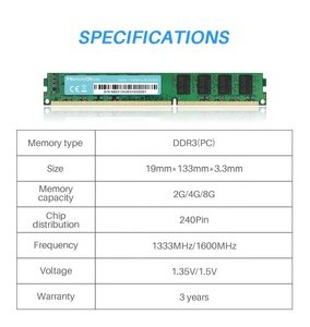 OSCOO <strong>DDR3</strong> 4GB/8GB <strong>1333MHZ</strong>/1600MHz Non-ECC 1.5V CL9/CL11 240 Pin LONGDIMM PC <strong>Computer</strong> Memory RAM(SDRAM) Module Upgrade for - Product Image 5