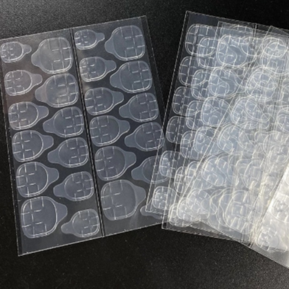24 pezzi adesivi per colla per unghie a doppio lato Gel gelatinoso colla per unghie trasparenti flessibili unghie finte colla per gelatina