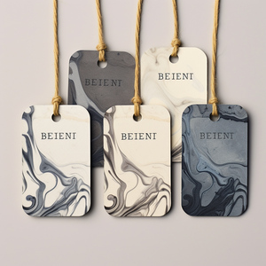 Etiqueta colgante con logotipo impreso en ropa de camisa, etiqueta colgante personalizada, juego de etiquetas oscilantes de lujo, etiquetas de papel de diseño colorido para ropa - Product Image 1