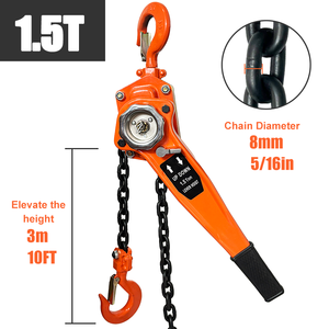 G80 nhiệm vụ nặng nề của nhãn hiệu LEVER hoist 1.5 tấn (3300 lbs) -3M/ 10 ft Lift, thép hợp kim tay chuỗi khối, CE/ISO chứng nhận - Product Image 2