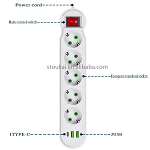 Compatibilidad global Conecte en cualquier lugar Enchufe de extensión universal con alimentación de enchufe múltiple - Product Image 4