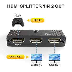 Interruptor bidireccional 8K HDMl2.1, interruptor de ultra alta definición, 2 puertos, transmisión bidireccional, divisor de conmutador HDMI2, 2 entradas y 1 salida