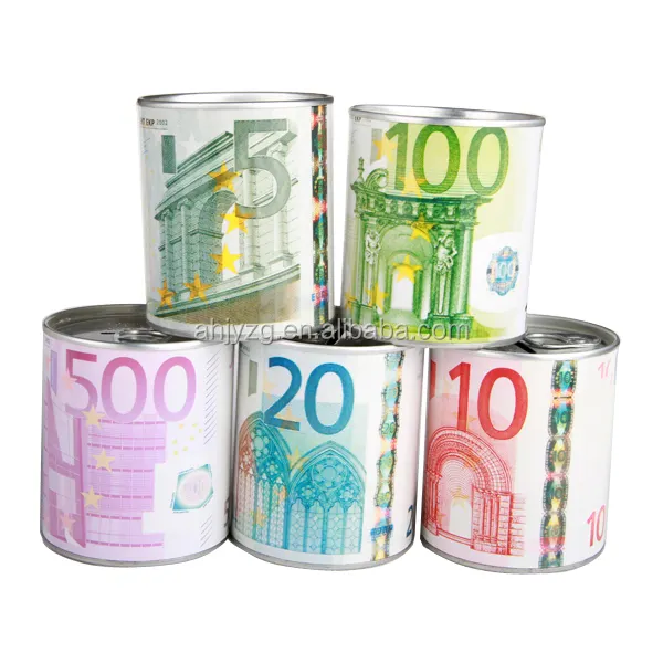Various sizes custom money deposit bank tin dollar bill penny saving metal box