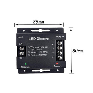 CCT LED Controller Color Temperature Adjustable 12V 24V 18A Daul Color 2CH LED Remote Controller <strong>With</strong> 6key Rf Remote <strong>Control</strong> - Product Image 3