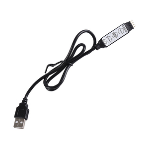 制造批发好价格<span class=keywords><strong>usb</strong></span>充电电缆dc 5v彩色发光二极管调光器3键4针发光二极管rgb条通用控制器