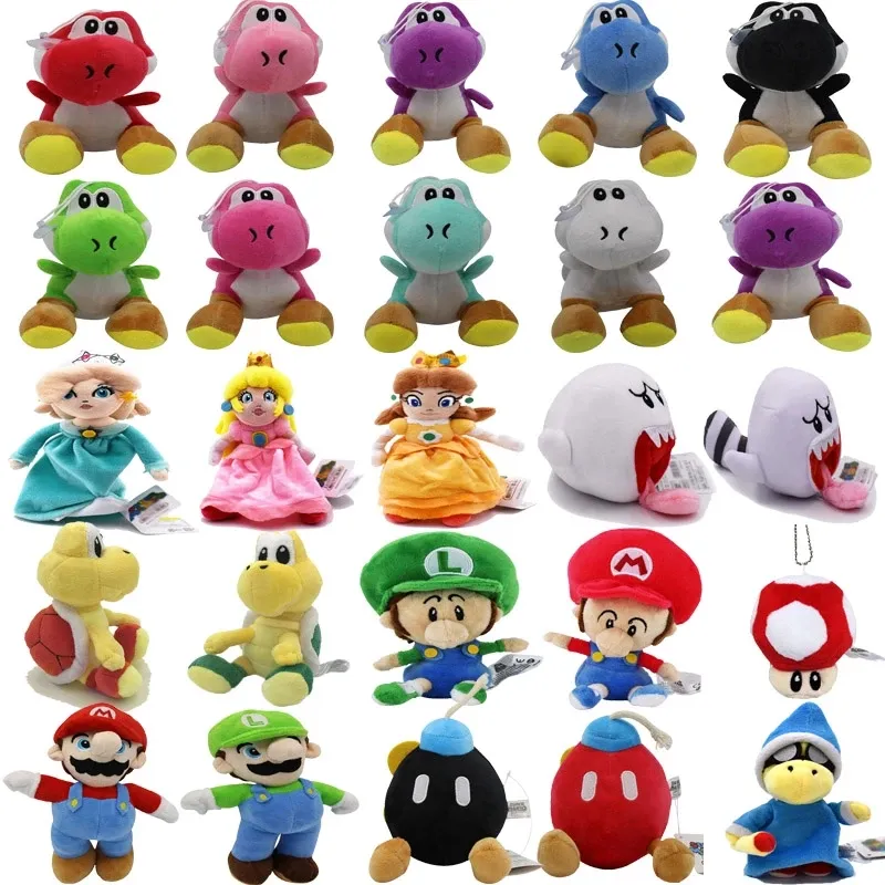 24Styles Mario Bros Yoshi Princess Daisy Peach Ghost Luigi Baby Bomb Mushroom Goomba Tortoise Plush Toys Kids Gifts