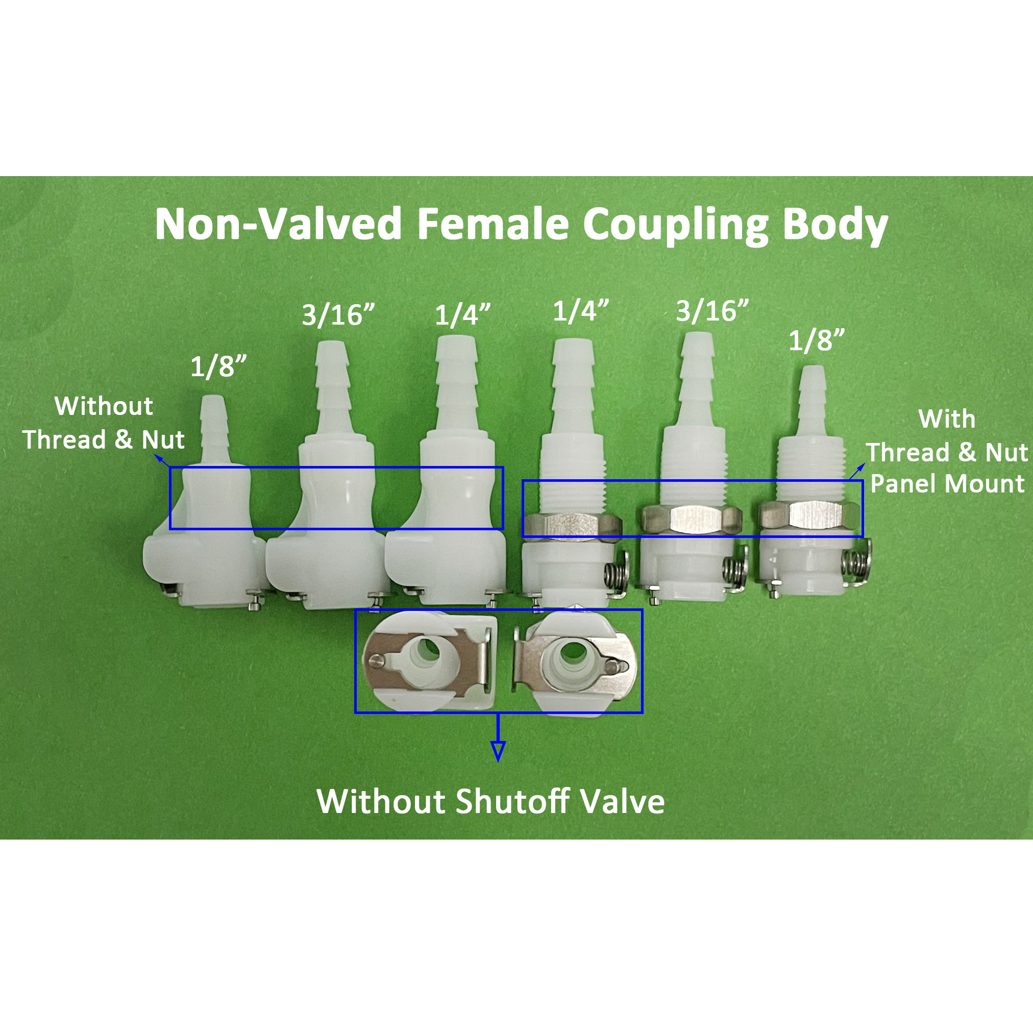 Non-valved Female Coupling