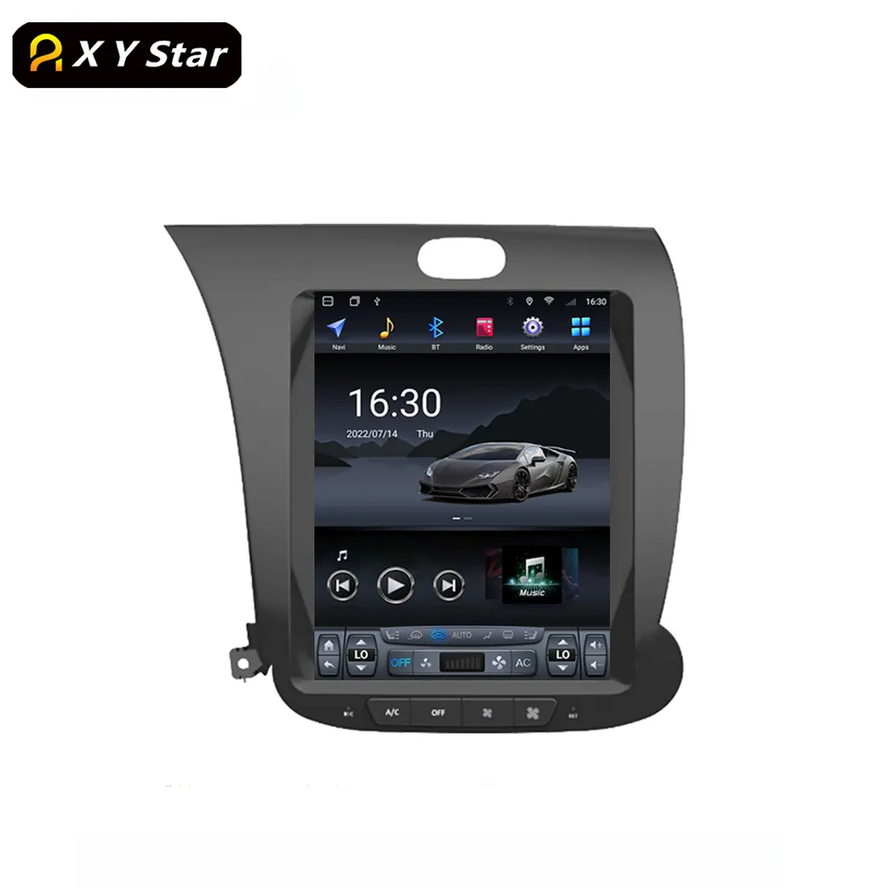 XYstar-reproductor de vídeo para coche estilo Tesla, 10,4 pulgadas, Android, Gps, estéreo, Dvd, para KIA CERATO/K3/FORTE 2013