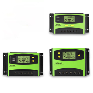 铅酸电池20a 30a 40a 50a 60a PWM太阳能充电控制器智能12v 24v汽车太阳能电池板充电器调节器 - Product Image 2