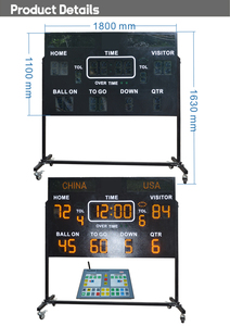 Jhering Digital Score-Anzeigetafel für den Außenbereich Sport-Scoreboard für Fußball 7-Segmente LED-Zahl Fußball-Scoreboard - Product Image 2