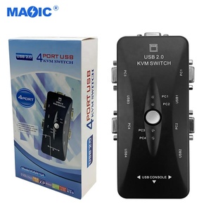 新着その他のホームオーディオデバイス4ポートUSB2.0VGAスプリッタープリンターマウスキーボードUSBKVMVGAスイッチ - Product Image 1