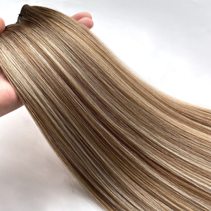 Görünmez Genius atkı insan saçı postiş yeni güncelleme karışımı daha az ağırlık ve düşmeyen hasar Remy derecesine göre şekillendirilebilir - Product Image 4