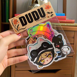 FF4154 Personalized Cartoon Clear Sticker Custom Vinyl Stickers Adhesive <strong>Decals</strong> For Gifting Permanent Stickers Sheet - Product Image 1