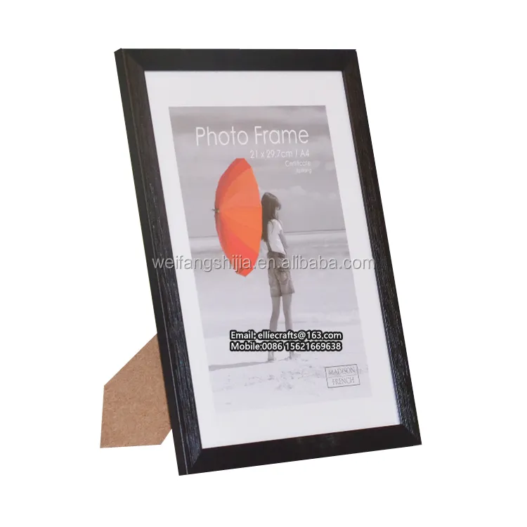 Regalo di promozione sexy girl foto 4x6 5x7 6x8 8x10 A4 spazzolato effetto nero PS di plastica venatura del legno foto cornice con vetro